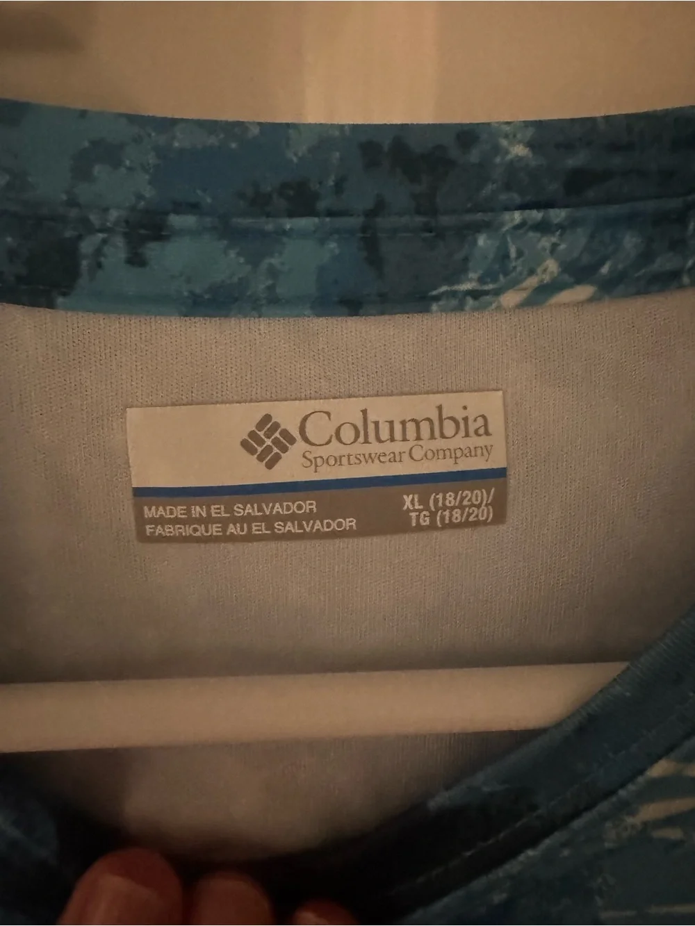 Columbia Kids Blue Aqua Tie-Dye Rashguard